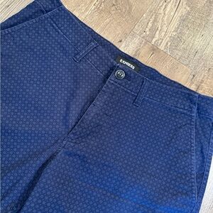 Express Dark Blue Patterned Trousers
